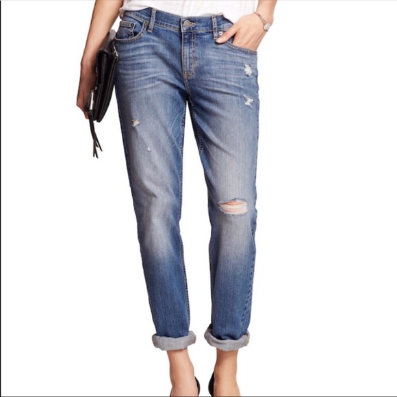 Banana Republic Denim - Banana Republic Girlfriend Jean Medium Indigo 10